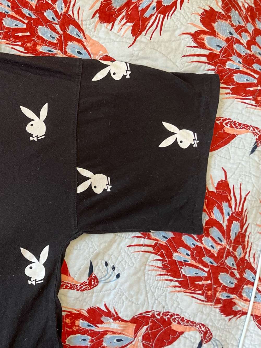 PLAYBOY Black Tee with White Bunny Logo - Picture 4 of 6